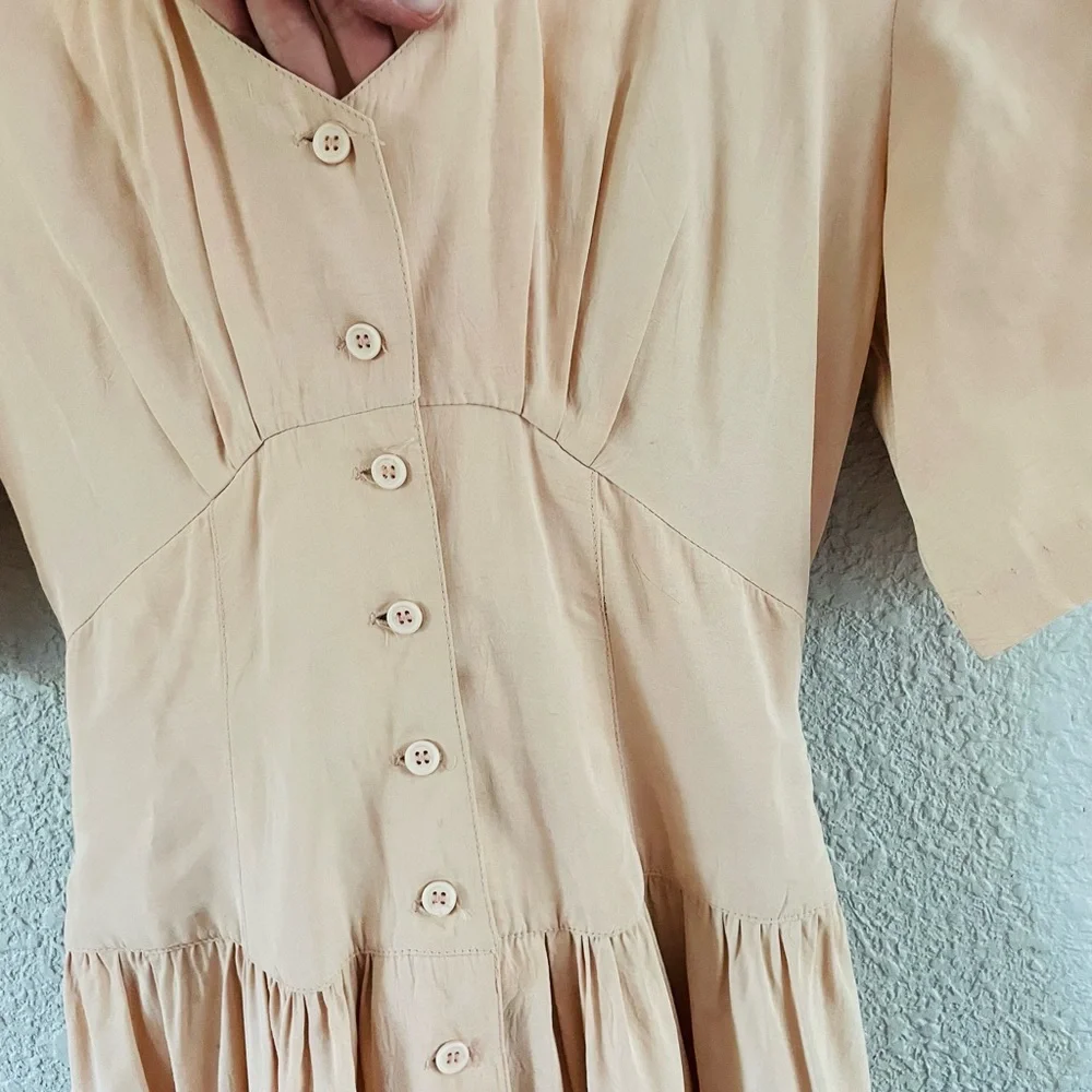 Vintage Peach Midi Dress - Picture 11 of 16